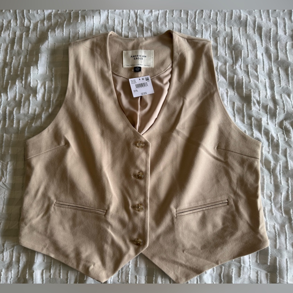 American Eagle Outfitters Beige Vest